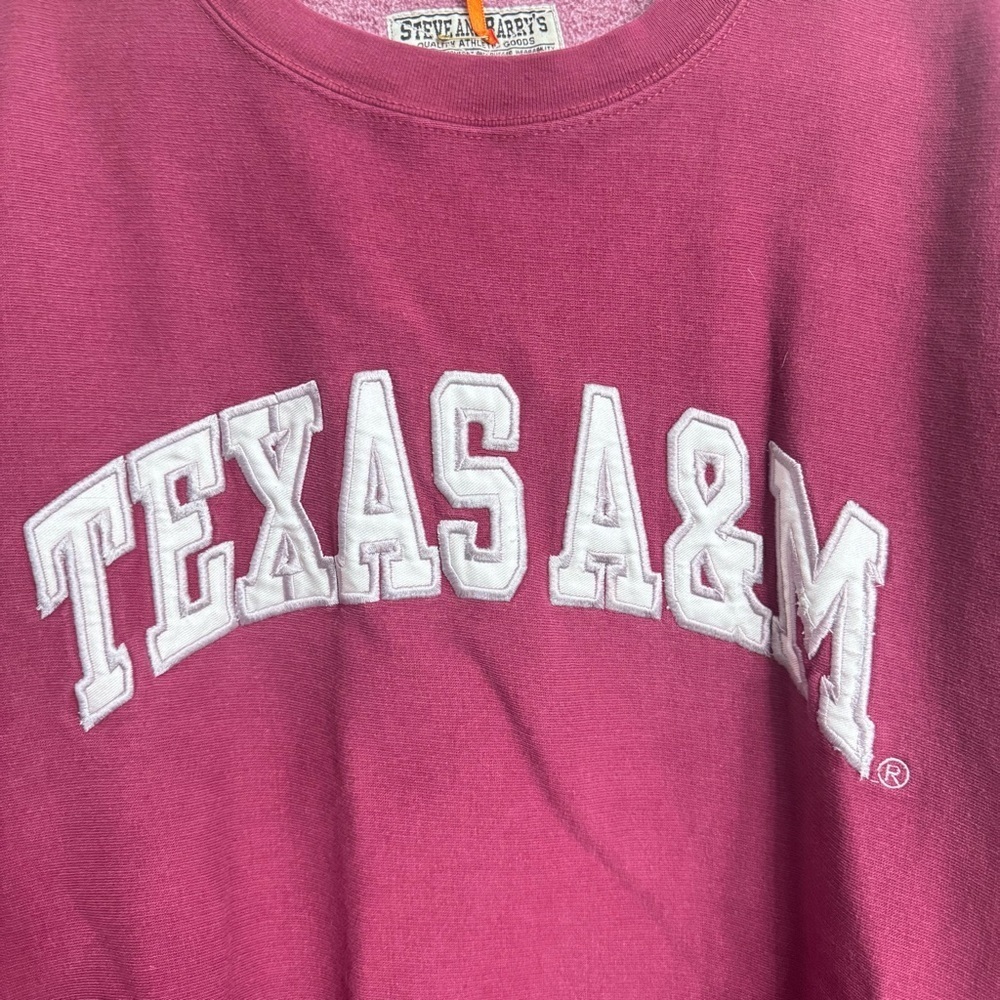 Vintage Steve & Barry’s Texas A&M Aggies Magenta Spell Out Sweatshirt Size XL - Picture 4 of 6